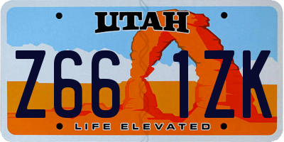 UT license plate Z661ZK