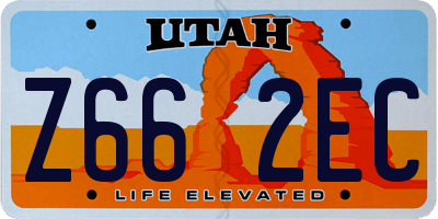 UT license plate Z662EC