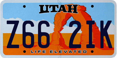 UT license plate Z662IK