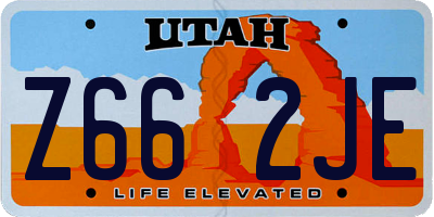 UT license plate Z662JE