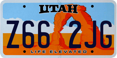 UT license plate Z662JG