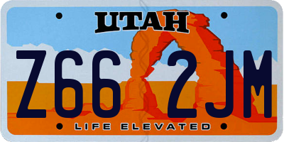 UT license plate Z662JM