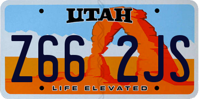 UT license plate Z662JS