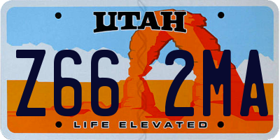 UT license plate Z662MA