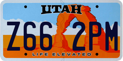 UT license plate Z662PM