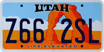 UT license plate Z662SL