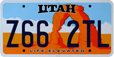 UT license plate Z662TL