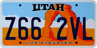 UT license plate Z662VL