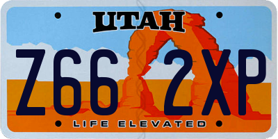 UT license plate Z662XP