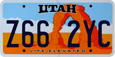 UT license plate Z662YC
