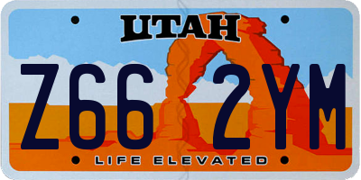 UT license plate Z662YM