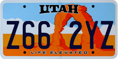UT license plate Z662YZ