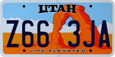 UT license plate Z663JA