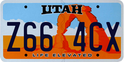 UT license plate Z664CX