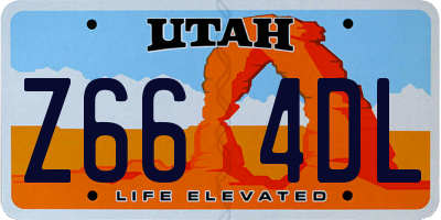 UT license plate Z664DL