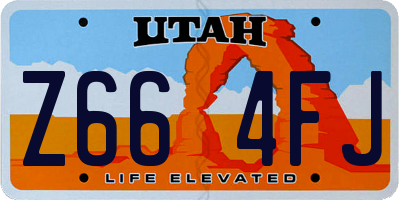 UT license plate Z664FJ