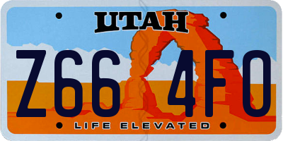 UT license plate Z664FO