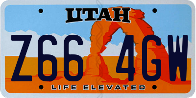UT license plate Z664GW