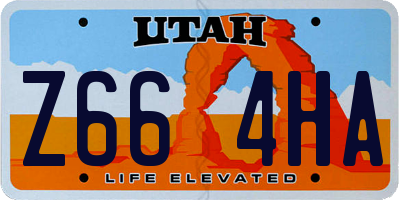 UT license plate Z664HA