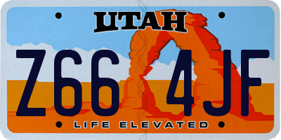 UT license plate Z664JF