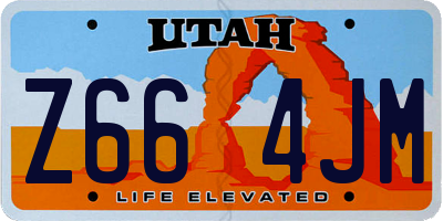 UT license plate Z664JM