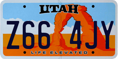 UT license plate Z664JY
