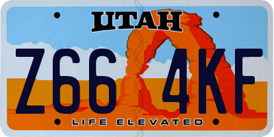 UT license plate Z664KF