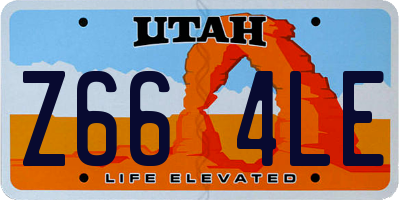 UT license plate Z664LE