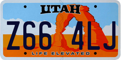 UT license plate Z664LJ
