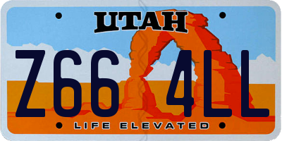 UT license plate Z664LL