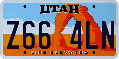 UT license plate Z664LN