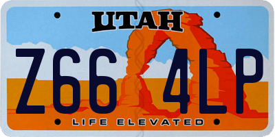 UT license plate Z664LP
