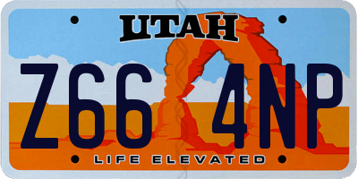 UT license plate Z664NP