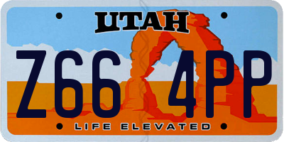 UT license plate Z664PP