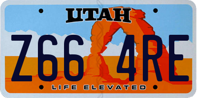 UT license plate Z664RE