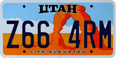 UT license plate Z664RM
