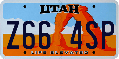 UT license plate Z664SP