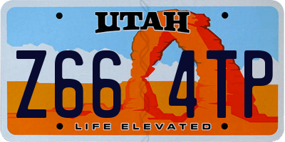 UT license plate Z664TP