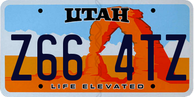 UT license plate Z664TZ