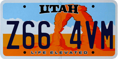 UT license plate Z664VM