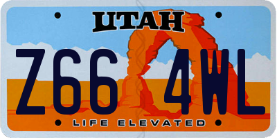 UT license plate Z664WL