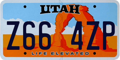 UT license plate Z664ZP