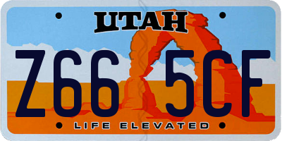 UT license plate Z665CF