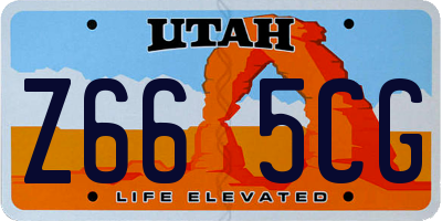 UT license plate Z665CG