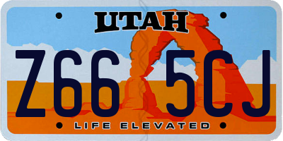 UT license plate Z665CJ