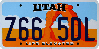 UT license plate Z665DL