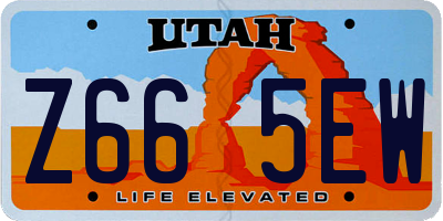 UT license plate Z665EW