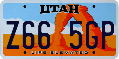 UT license plate Z665GP