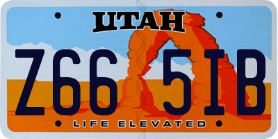 UT license plate Z665IB