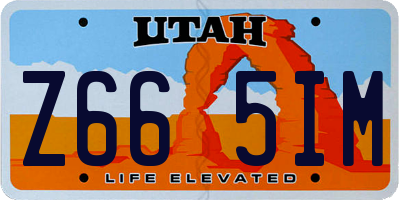 UT license plate Z665IM